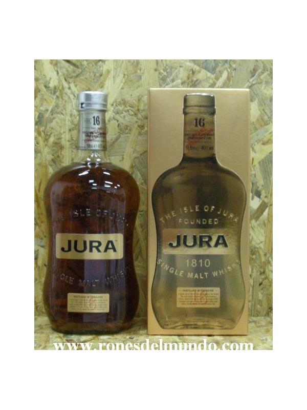 WHISKY ISLA OF JURA 16 AOS 1 L - La isla con su microclima, hay palmeras, ofrece este whisky suave, complejo, amplio. Con 16 aos Jura es un whisky muy interesante, y para muchos el mejor de su gama.

Volumen: 100 cl.
Graduacin: 40 %
